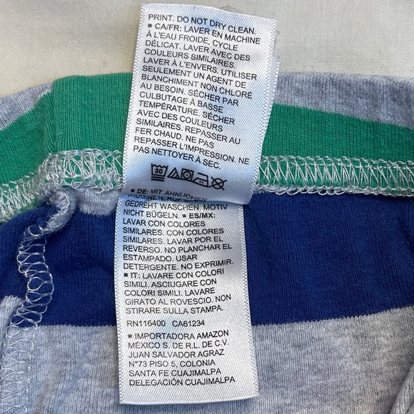 AMAZON ESSENTIALS Kids Striped Shirt/Shorts outfit XS(4-5) - Picture 12 of 13